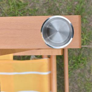 Silla de Playa Vintage de <span class=keywords><strong>Madera</strong></span> con Reposabrazos, Silla <span class=keywords><strong>Plegable</strong></span> de <span class=keywords><strong>Lona</strong></span> con Almohada, <span class=keywords><strong>Tumbona</strong></span> Retro a Rayas para Exteriores - Product Image 6