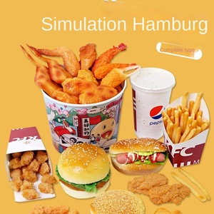 YUNJIN activité accessoires de tir KFC Snack ensemble Hamburger frites orleans poulet jambe modèle Simulation alimentaire PVC maison fête mariage - Product Image 2