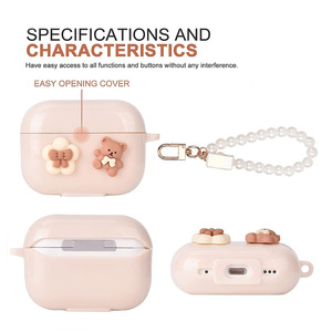 Adecuado para AirPods 1st/2nd/3rd generación funda protectora AirPods Pro Cartoon cute 3D Bear auricular cubierta - Product Image 3