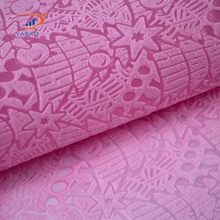 Non Woven Women Embossed Bouquet Paper Nonwoven Fabric Flower Wrap