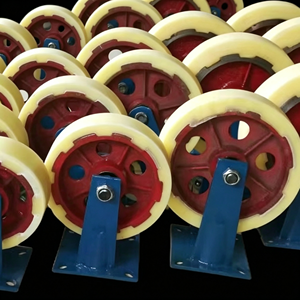 Stainless Steel Iron Polyurethane <b>Rubber</b> 4 Inch Nylon Swivel Caster Wheel Dual Lock Brake Water Resistant Heavy Duty Food - Product Image 4