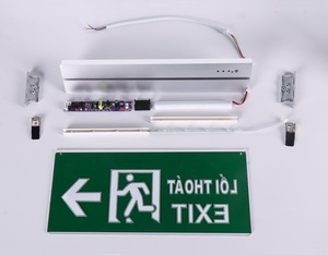 Señal de escape de emergencia de doble cara personalizada, luz colgante, hoja acrílica gruesa empotrada, señal de salida de patrón personalizado de plástico LED - Product Image 2