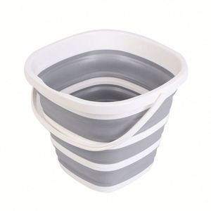 Seau pliable en silicone pratique pour la pêche en plein air, la plage, le nettoyage à domicile - Product Image 1