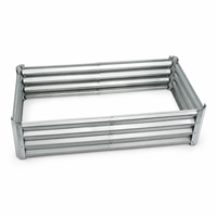 Kit de jardinière surélevée en acier galvanisé OEM, revêtement en poudre, écologique, résistant à la rouille, bac à légumes rectangulaire avec drainage