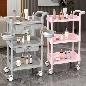 รถเข็นเสริมสวย ร้านเสริมสวย รถเข็นเก็บอุปกรณ์เคลื่อนที่สำหรับทำเล็บ ต่อขนตา ทำผม สักคิ้ว ร้านทำผม - Product Image 5