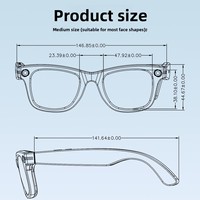 W620 lunettes intelligentes caméra 8MP anti-tremblement 1080P enregistrement vidéo AI traduction en temps réel pour bouton tactile avec