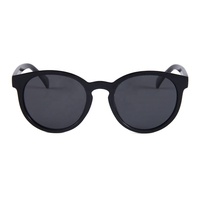 Lunettes de soleil à monture ronde unisexe, Gafas respectueux de l'environnement, en plastique d'océan recyclé, RPET gris bleu, verres polarisés, 2023
