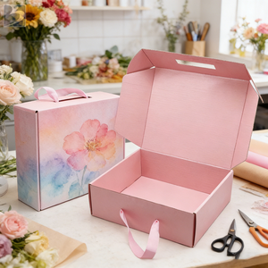 Boîtes en <span class=keywords><strong>carton</strong></span> personnalisées de grande taille pour emballer des sweats à capuche, des vêtements, des chapeaux, des chaussures, des colis en <span class=keywords><strong>carton</strong></span> ondulé pour l'expédition, des boîtes d'emballage roses - Product Image 1