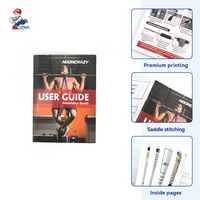 Brochure personnalisée OEM avec reliure agrafée, papier kraft, pelliculage mat, estampage à chaud