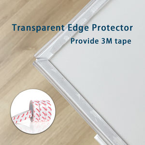 2 м/6,56 фута Прозрачная защитная лента из ПВХ + 4 небольших сферических угла + 4 L-образных угловых силиконовых бамперов с прозрачным краем углов Gua - Product Image 4