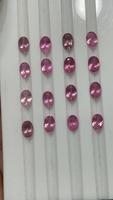 Fabrication de bijoux en cristal de luxe de qualité fine spinelle rose naturel et rubis spinelle diamant pierres précieuses taillées ovales en vrac calibrées à la chaleur