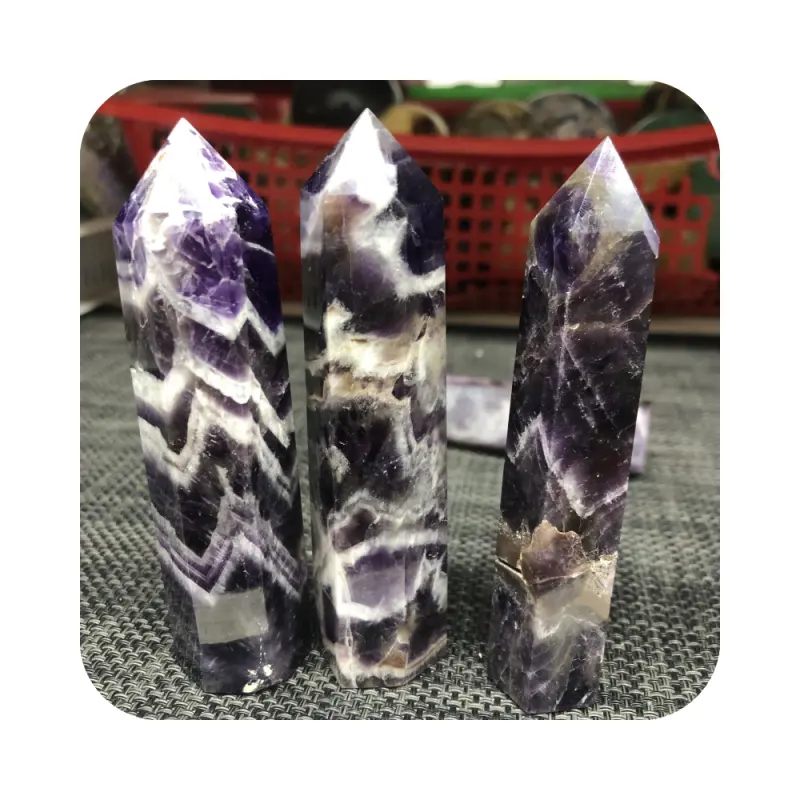 Doğal kristaller toptan kristal taş kule rüya ametist değnek e fengshui için şifa taş kristal hediye noktası