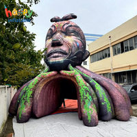 Arche gonflable géante Monstre Arbre Buse Gueule Effrayante pour Entrée de Tunnel, Décoration Scénique pour Événements d'Halloween et Parcs à Thème