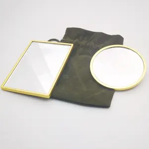 Can Custom Logo High Quality Hand Compact Mirror Pocket Mirror Makeup Mirror Cosmetic Metal