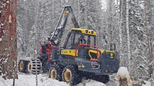 Cosechadora Forestal XUVOL 8WD con Cabina Giratoria y Autonivelante, Motor de 250KW, Neumáticos de Goma, Cosechadora Forestal de 600HP con Ruedas - Product Image 4