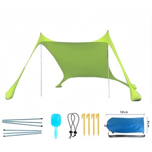 Sun Shelter Square Aluminum Pole Sunshade Beach <b>Tent</b> With Storage Bag And Accessories For Outdoor Camping Fishing - Product Image 4