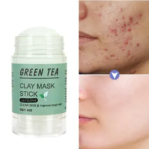 Tea Deep Cleansing Clay Face Mask Stick Wholesale Custom Organic Green Color Paper Box Crystal Beauty Skin Female Moisturizer