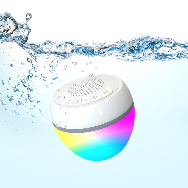 Best Seller Mini Portable RGB LED Lights Waterproof Floating Wireless Speaker for Swimming Pool