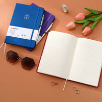 Carnet A5 à couverture rigide avec sangle, journal ligné épais, carnet coloré pour étudiants, journal d'écriture professionnel