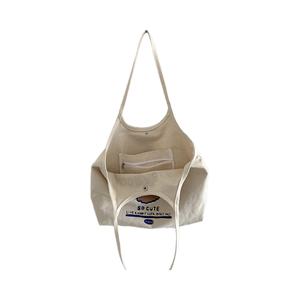 Bolso de chaleco bonito con estampado de dibujos animados de un solo hombro para mujer, bolso de envío de lona de tela para estudiantes - Product Image 3