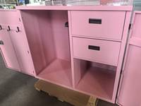 Armoire à selles en acier DSB pour sports équestres, rangement pour équipement de chevaux, verrouillable avec roues et pieds, revêtement poudré gris
