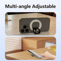 Support de téléphone magnétique en alliage de zinc TKT, pliable, rotation à 360°, support de doigt, béquille universelle, support de bureau pour téléphone