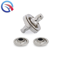 Kancing Magnet Logam Ganda Berkrom 10x2mm QingHe untuk Tas Tangan, Ransel, dan Koper