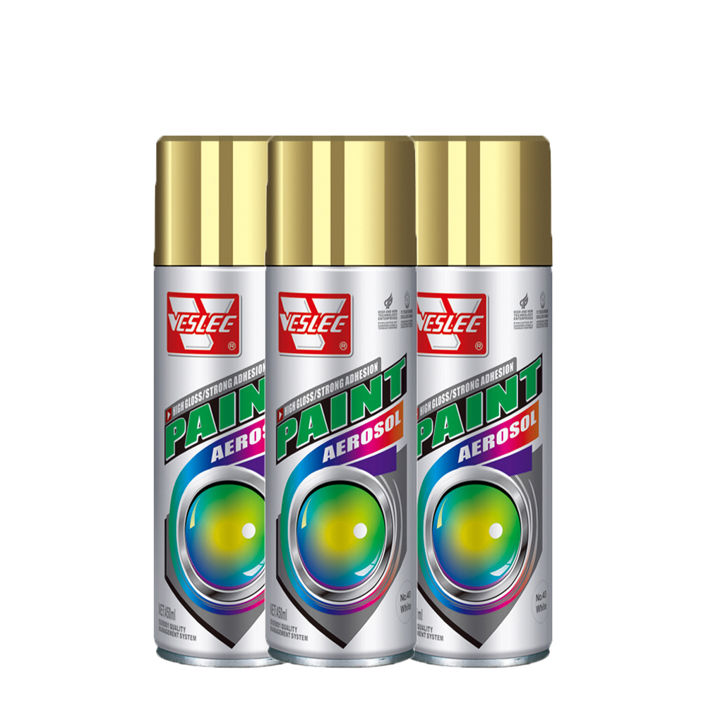 Easy Spray Heat Resistance Gold Color Mirror Chrome Paint