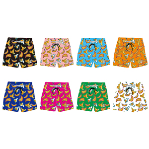 Cha Con trai phù hợp với bơi chuối thân cây mùa hè dây rút Cha Con Trai quần short Nhanh khô bé trai người đàn ông tắm phù hợp với - Product Image 1