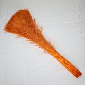 Plumas de Pavo Real Naturales Blanqueadas de 80-90cm al por Mayor para Decoración de Bodas, Accesorios para Arreglos Florales, Decoloración - Product Image 5