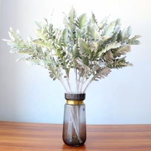 Populaire 75cm Offre Spéciale Feuille Artificielle Faux Latex En Plastique Flocage Feuilles pour Arrangements Floraux et Décoration de La Maison - Product Image 2