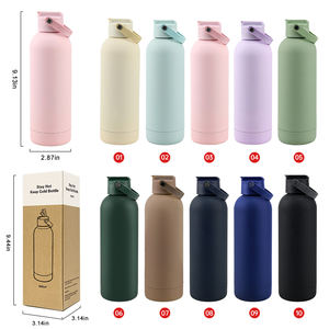 Bouteille d'eau isotherme en acier inoxydable à double paroi, 500 ml, avec logo et emballage personnalisés, finition douce au toucher, pour le sport - Product Image 2