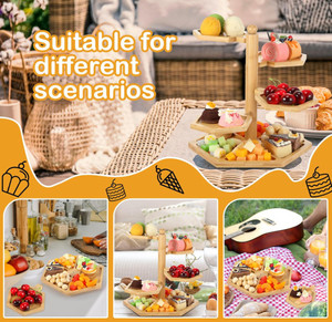 Plateau à fromage en bambou cinq-en-un avec logo personnalisé, grande planche à charcuterie avec plateau coulissant et ensemble de couteaux pour la vente en gros aux restaurants - Product Image 5
