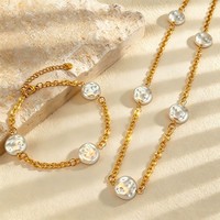 Bracelet en acier inoxydable, bijoux fantaisie, plaqué or 18 carats, accessoires pour femmes, résistant à l'eau