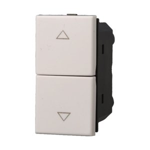 Interruttori a parete bianchi 1P+1P 10A con pulsante doppio su/giù compatibili con Bticino Axolute - Product Image 1