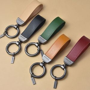 Custom Luxury Genuine Leather Lanyard Keychain Men Women Square Pattern Gunmetal Buckle Car <b>Key</b> Ring <b>Key</b> <b>Chain</b> - Product Image 1