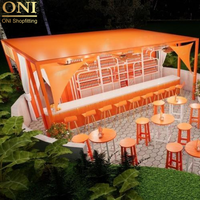 Stand de stand de vente au détail moderne ONI Kiosque de restauration rapide et de jus avec éclairage LED pour magasin et présentoir à vendre