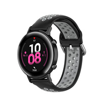 Bracelet de montre sport en silicone respirant double couleur 20 mm 22 mm à dégagement rapide pour Garmin Forerunner 245 645 Vivoactive 3 4