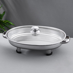 Réchaud de buffet en acier inoxydable pour plats de poisson. Moule à pâtisserie pour alcool. Convient pour une utilisation en extérieur dans les hôtels. - Product Image 5