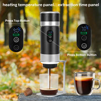 Machine à café portable 3-en-1 mini semi-automatique avec batterie amovible et USB pour voiture, hôtel, camping-car et usage extérieur - Pression de 20 bars