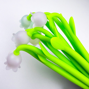 White Coral Bells Gel <strong>Pen</strong> Flower <strong>Shape</strong> 3d <strong>Pen</strong> Tulip Silicone <strong>Pen</strong> the Colors Changes When Have the Sunshine Convallaria Majalis - Product Image 3