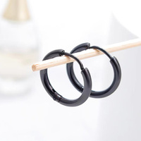 Pendientes de Aro Clicker de Acero Inoxidable 316L con Baño de Oro PVD al por Mayor, Joyería de Moda para Cartílago, Oreja y Septum