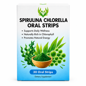 OEM ODM Bandes buccales de spiruline et chlorelle, protéines, vitamine A, soutien immunitaire, peau saine, bandes buccales en film - Product Image 1