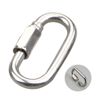 Mousqueton pivotant en aluminium à finition unie pour la randonnée, l'escalade, les sacs, les crochets métalliques, les anneaux en D pour le camping, les anneaux triangulaires