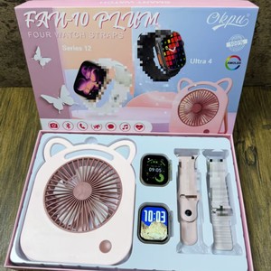Set Combo Smartwatch e Mini Ventilatore, Display IPS Quadrato da 2,01" Touchscreen, 5-10 Giorni di Autonomia, Raffreddamento Portatile, IP68, Confezione Regalo - Product Image 2