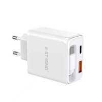 Chargeur rapide USB-C GaN 35W avec câble Type-C rétractable PD 3.0 Adaptateur électrique universel pour ordinateurs portables et appareils mobiles