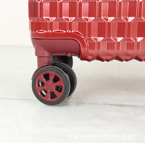 Red 24-Inch Unisex Trolley <b>Suitcase</b> With Spinner Wheels Password <b>Lock</b> For Travel - Product Image 2