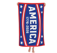 Serviette de plage America 250, 1776-2026, 250e anniversaire, drapeau patriotique imprimé, microfibre, sans sable, séchage rapide, pour cadeau