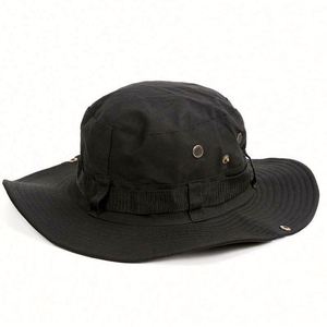 New Summer 100%Cotton Unisex Safari Bucket Fisherman Hat With <b>Adjustable</b> <b>Strap</b> - Product Image 3