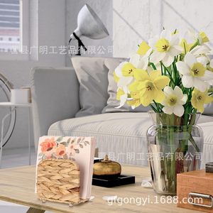 Straw Woven Napkin Holder Square Eco-Friendly Country Style <b>Wedding</b> Tabletop Decor - Product Image 4